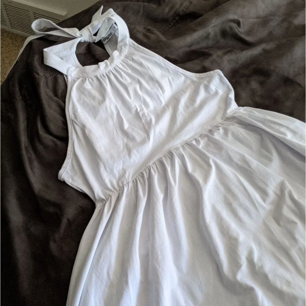 NWOT 3 for $20! White Cotton Halter Empire Dress